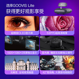 酷睿视（GOOVIS） Lite头戴影院vr眼镜式智能一体机4K视频观影游戏办公头戴显示器 GOOVIS Lite头显+CPS10投屏器