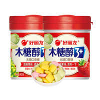 好丽友 木糖醇3+缤果Q立方口香糖清新口味 草莓/青提/香瓜101g*2瓶