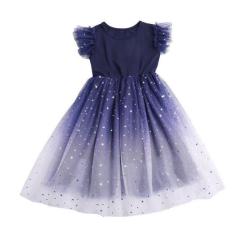 tasidig女童夏装新款洋气星空渐变连衣裙公主裙蓬蓬纱裙儿童裙子