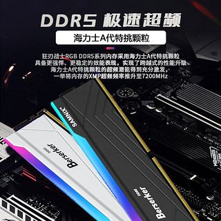 SAMNIX 新乐士 狂刃战士系列 DDR5 7200MHz RGB 台式机内存 灯条 黑色 32GB 16GB*2