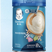 Gerber 嘉宝 米粉婴儿辅食 钙铁锌营养宝宝麦粉250g