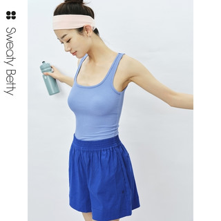 Sweaty Betty SweatyBetty Summer弹力松紧带亚麻布宽松休闲短裤女2023秋SB9137