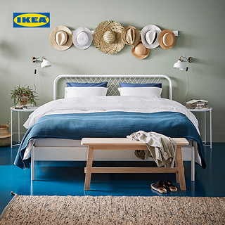 IKEA宜家奈斯顿欧式铁艺床双人床铁床现代简约加厚加固单人床床架