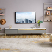 QuanU 全友 126905 现代轻奢电视柜 灰色 221