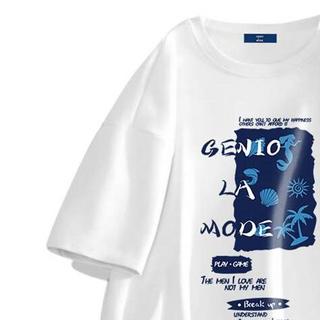 GENIOLAMODE 男士圆领短袖T恤 22317GE6577 白色 M