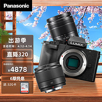 松下（Panasonic） G100 学生入门微单/单电无反M43数码相机 vlog防抖 自拍翻转屏 G100+ 双镜头套