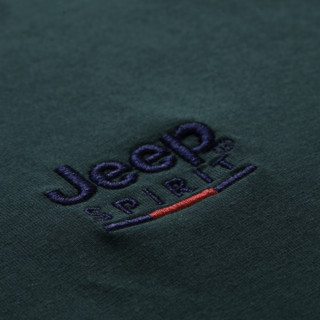 Jeep 吉普 男士圆领短袖T恤 3037 军绿色 XL