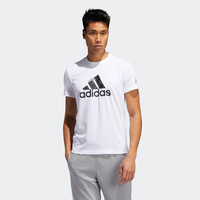 阿迪达斯 adidas夏季男款运动型格透气圆领休闲短袖T恤男