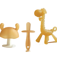 AIBEDILA 爱贝迪拉 牙胶 3件套 磨牙棒+小鹿+蘑菇