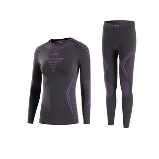 UTO 悠途 能系列 助能款2.0 女子功能内衣套装 993204 黑紫色 XL