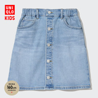 优衣库 童装/女童 牛仔迷你裙(水洗产品 半裙) 456154 UNIQLO
