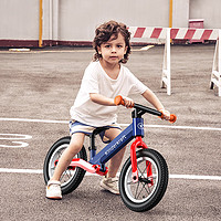 可可乐园 德国平衡车儿童滑步无脚踏自行车2-6岁升级减震款 竞速款蓝红
