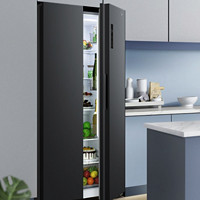 百亿补贴：Midea 美的 冰箱465升一级 双变频对开门风冷无霜 家用薄款冰箱