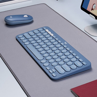 logitech 罗技 蓝牙键盘K380多设备切换笔记本平板IPAD电脑适用时尚超薄静音巧克力按键 品月蓝-for Mac