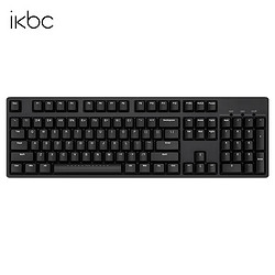 ikbc C104 104键 有线机械键盘 侧刻 黑色 Cherry红轴 无光