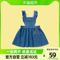 巴拉巴拉 女童牛仔背带裙