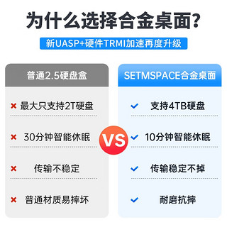 SETMSPACE 合金桌面 移动硬盘盒2.5英寸 Type-C款