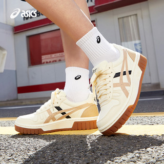 ASICS亚瑟士情侣板鞋COURT MZ男女虎爪鞋时尚复古低帮情侣休闲鞋 39.5 象牙白色