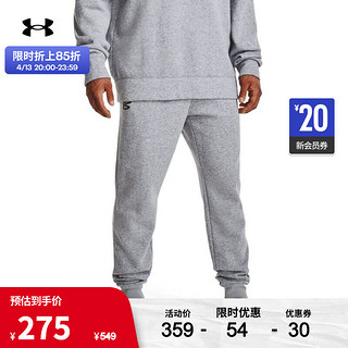 安德玛 UNDERARMOUR）库里Curry男子抓绒篮球运动长裤1374299 灰色011 L