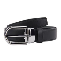 MONTBLANC 万宝龙 男士牛皮革针扣腰带 128758 黑色