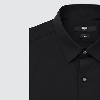 UNIQLO 优衣库 男士长袖衬衫 448263 黑色 XXXL