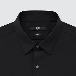 UNIQLO 优衣库 男士长袖衬衫 448263 黑色 XXXL