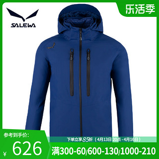 SALEWA 沙乐华 羽绒冲锋衣男冬季户外三合一防风防水内胆可拆卸外套（XL、海洋蓝-男款）