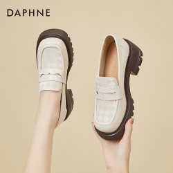 DAPHNE 达芙妮 乐福鞋女鞋春秋新款日系玛丽珍鞋小皮鞋女休闲鞋老爹鞋单鞋