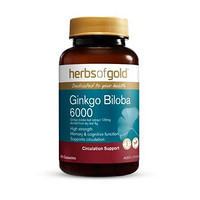 herbs of gold 6000mg银杏精华健脑胶囊 60粒