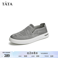 TATA 他她 2022秋季新款时尚网面透气休闲布鞋男平跟一脚蹬VVI01CM2