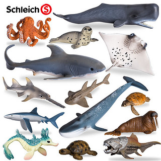 Schleich 思乐 德国Schleich思乐海洋动物玩具大白鲨章鱼蓝鲸美人鱼海龟海象海狮