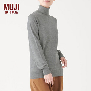 MUJI 無印良品 无印良品 女士高领毛衣 W9AA871 灰色 XS