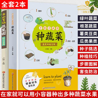 全2册手把手教你种菜+我的家庭蔬菜园 图解阳台花园大棚蔬菜种植技术大全新手农业种植辣椒番茄草莓有机蔬菜技术家庭养花种花书籍