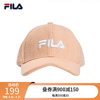 FILA 斐乐 官方棒球帽男女同款2022冬季新款时尚运动遮阳帽鸭舌帽 少淑粉-PK XS