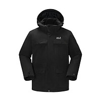 Jack Wolfskin 狼爪 男子三合一冲锋衣 5120192-6000 黑色 XXXL