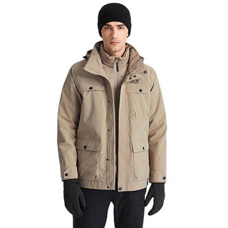 Jack Wolfskin 狼爪 男子三合一冲锋衣 5120192-5020 米白色 XXXL