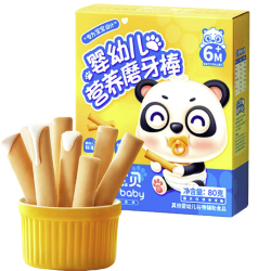 不二宝贝 婴幼儿营养磨牙棒 牛奶原味 64g