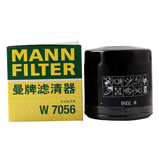 曼牌滤清器 曼牌（MANNFILTER）机油滤清器机滤机油滤芯W7056凯迪拉克君威君越GL8威朗昂科威吉普