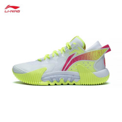 LI-NING 李宁 男鞋篮球鞋2023夏季新款反伍2男子轻量高回弹篮球外场鞋 标准白/荧光黄绿-17 42