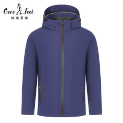 GonoFeci 格诺菲驰 品牌高尔夫服装男装秋冬连帽夹克轻薄休闲外套户外运动风衣 云雾蓝 XL