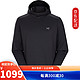 ARC'TERYX 始祖鸟 ARC’TERYX）MENS CORMAC HOODY 户外纯色LOGO印花连帽男士套头衫速干T恤Z 29123黑色 L