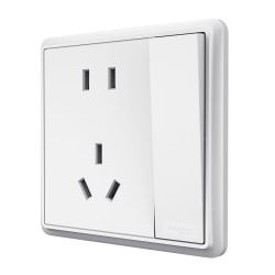 Schneider Electric 施耐德电气 智意系列 A3E15N_10U 五孔带开关插座 白色