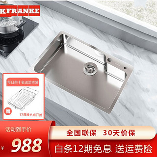 FRANKE 弗兰卡 304不锈钢拉丝水槽大单槽龙头厨房盆洗菜洗碗槽盆套装