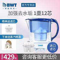 BWT 倍世 德国BWT直饮家用净水壶4L大容量进口去水垢过滤芯自来水滤水壶器