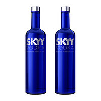 SKYY 深蓝 伏特加SKYY进口原味VODKA洋酒750ml*2瓶（新老包装随机发货）