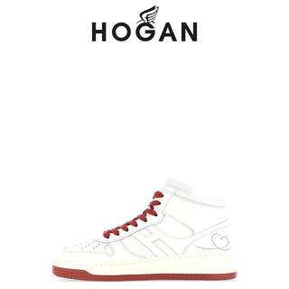 HOGAN H630系列 男士高帮板鞋 HXM6300EY50R37B001 白 46