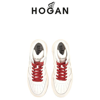HOGAN H630系列 男士高帮板鞋 HXM6300EY50R37B001 白 46