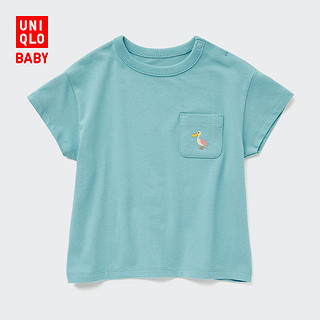 UNIQLO 优衣库 婴儿/幼儿/宝宝 快干圆领T恤(短袖 动物 宽松 夏季) 456342