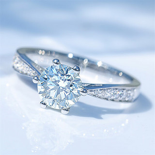 移动端：SEAZA 喜钻 婚礼系列 R7049 女士永爱18K白金钻石戒指 52分 SI I-J