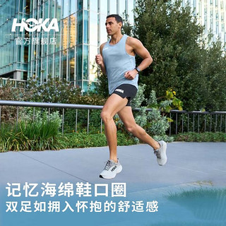 HOKA ONE ONE男款邦代8公路跑鞋Bondi 8李现同款轻盈缓震舒适透气 鲨鱼灰 / 雾灰-宽版 42/265mm